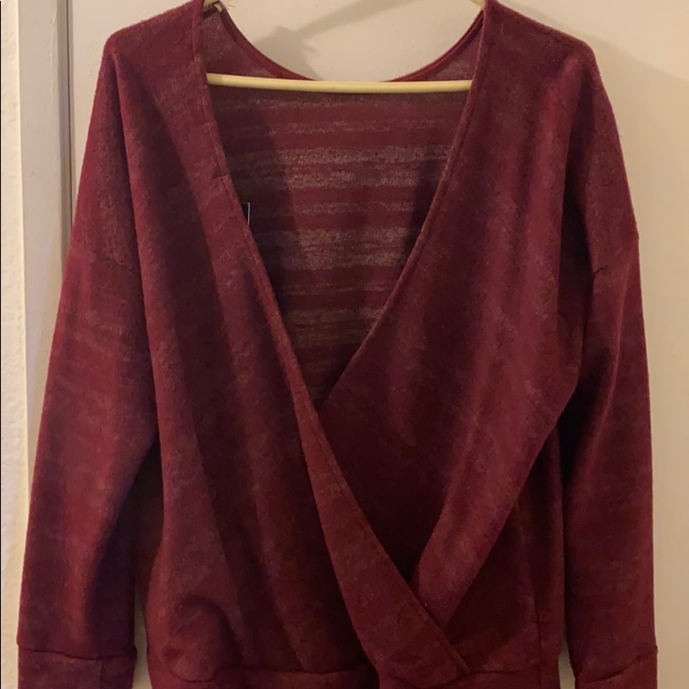 Burgundy top